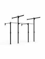 Wallmount Rig HIGH/LOW CWR-2 – Doppelmodul Wandrig mit zwei Trainingsplätzen, Ansicht von vorne links