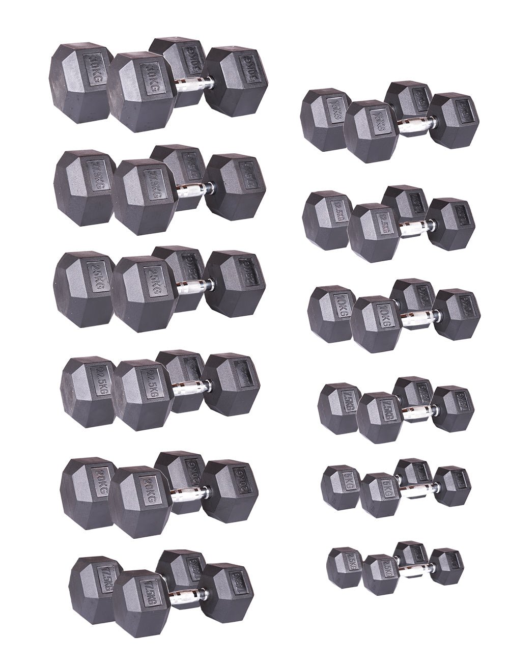 Hex Dumbbell – Kurzhantel Set 2.5kg – 30kg - cross equip