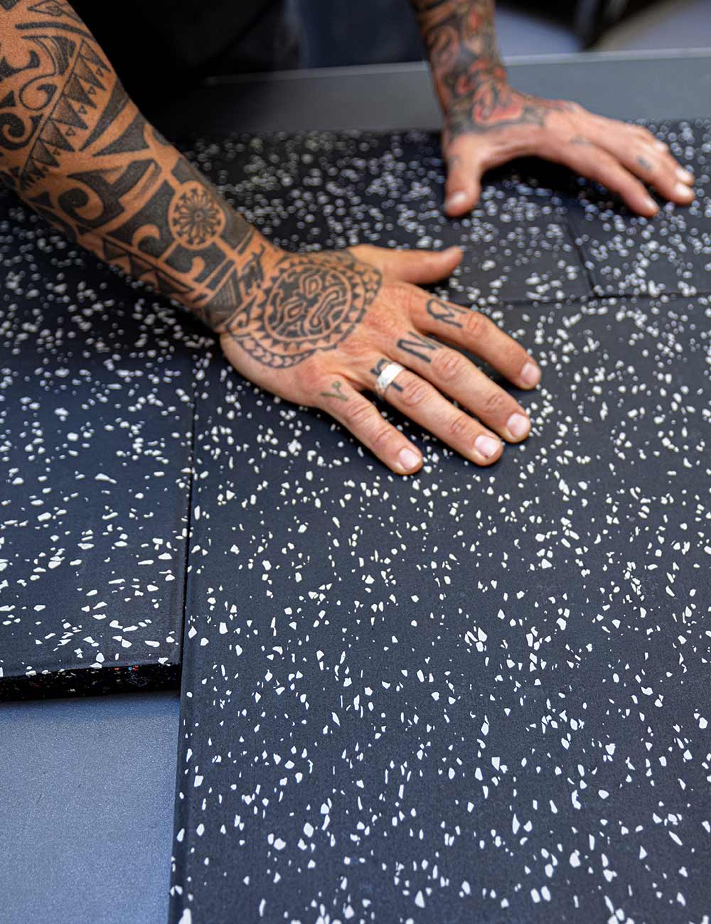 HG connectable Dual Layer Gummiboden 25mm x 1m x 1m Grau - cross equip