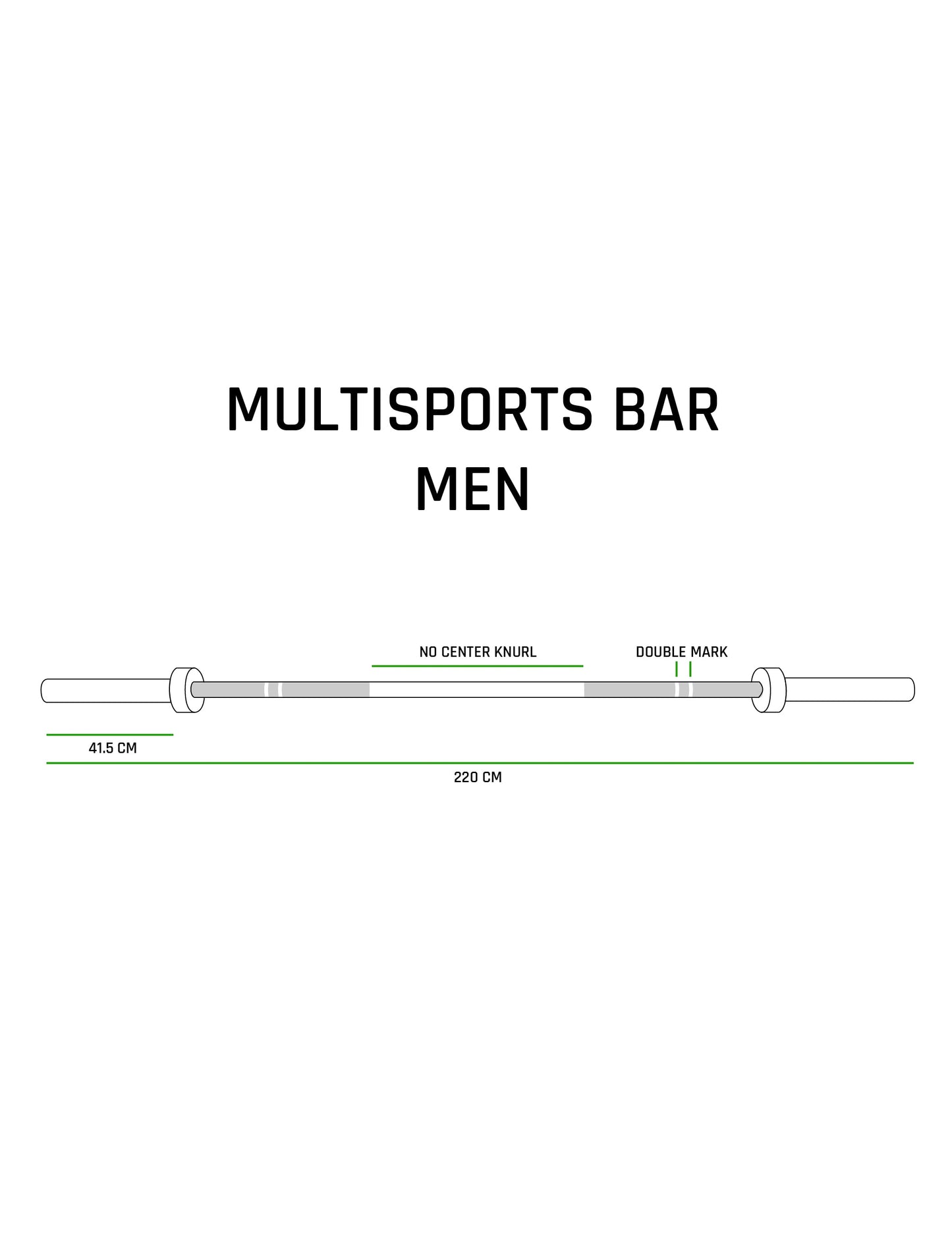 Multisports Bar 20kg Farbig - cross equip