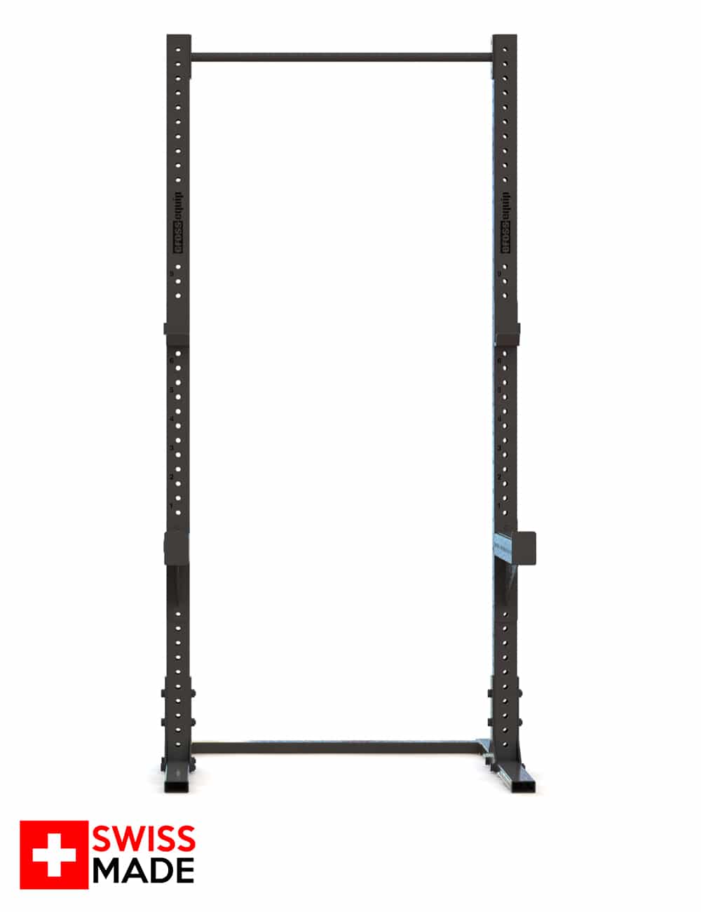 Swiss Squat Stand 254 cm mit Klimmzugstange und Safety Arms - cross equip