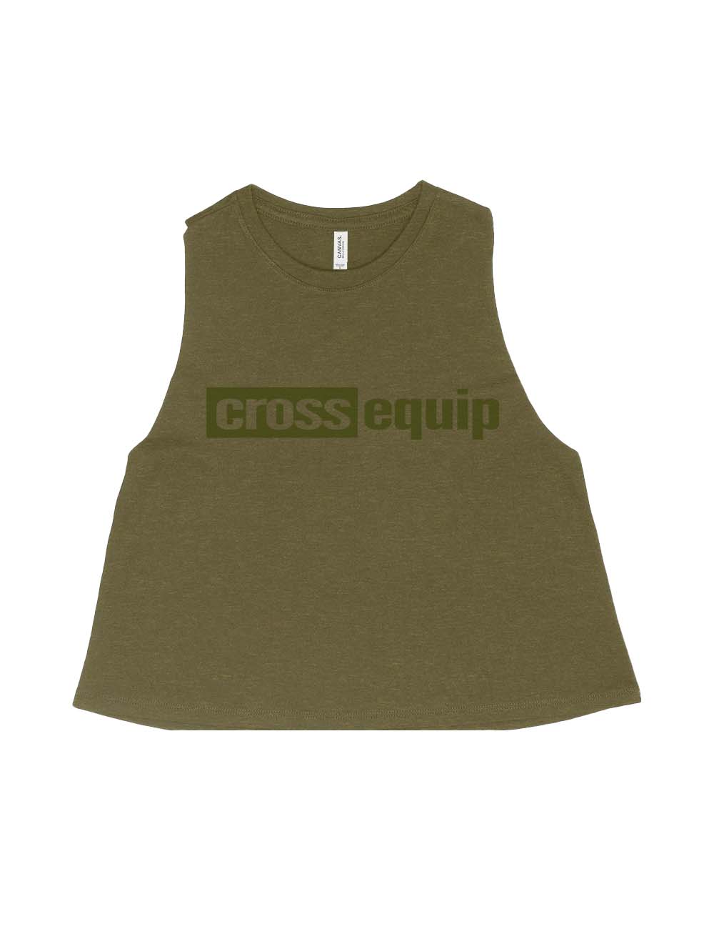Tone in Tone Crop Top Logo Shirt Collection - cross equip