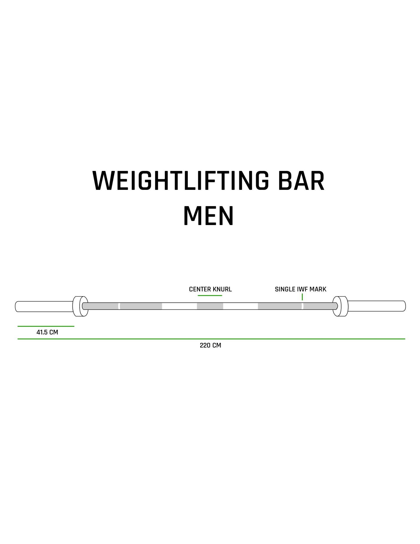 Weightlifting Competition Bar 20kg - cross equip