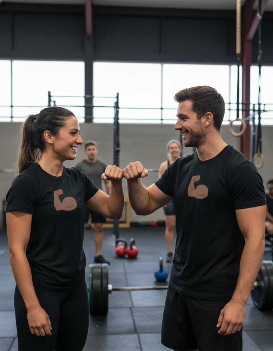 Biceps Emoji Shirt - Blk Fistbump