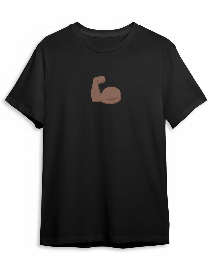 Biceps Emoji Shirt in BICEPS mit Schwarz Druck