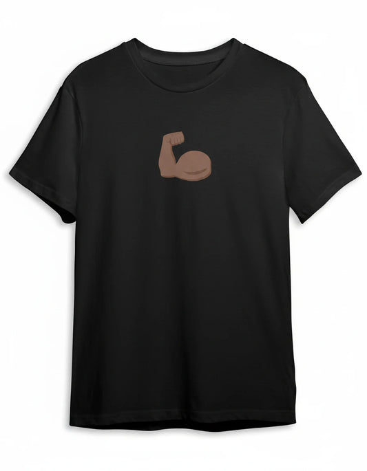 Biceps Emoji Shirt in BICEPS mit Schwarz Druck