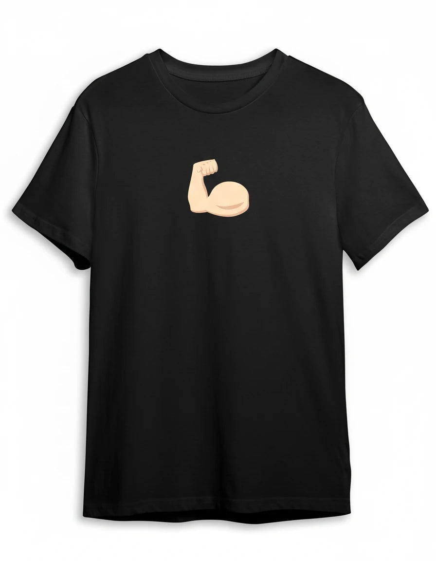 Biceps Emoji Shirt in BICEPS mit Schwarz Druck