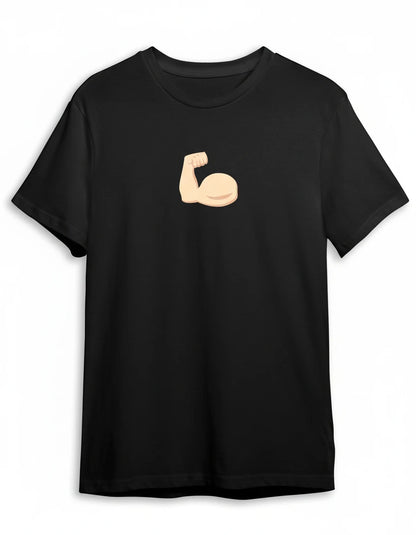 Biceps Emoji Shirt in BICEPS mit Schwarz Druck