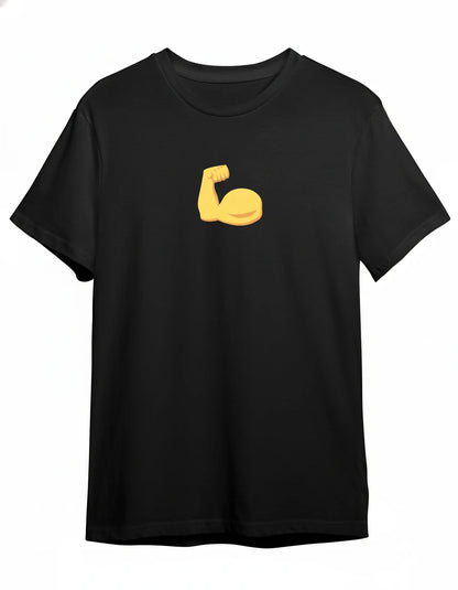 Biceps Emoji Shirt in BICEPS mit Schwarz Druck