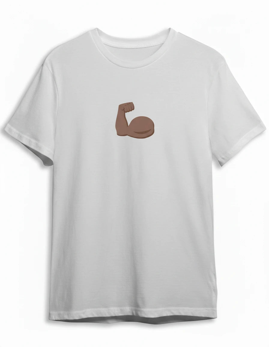 Biceps Emoji Shirt in BICEPS mit Weiss Druck