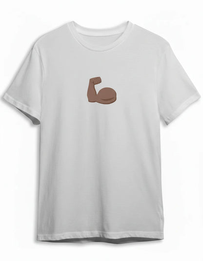 Biceps Emoji Shirt in BICEPS mit Weiss Druck