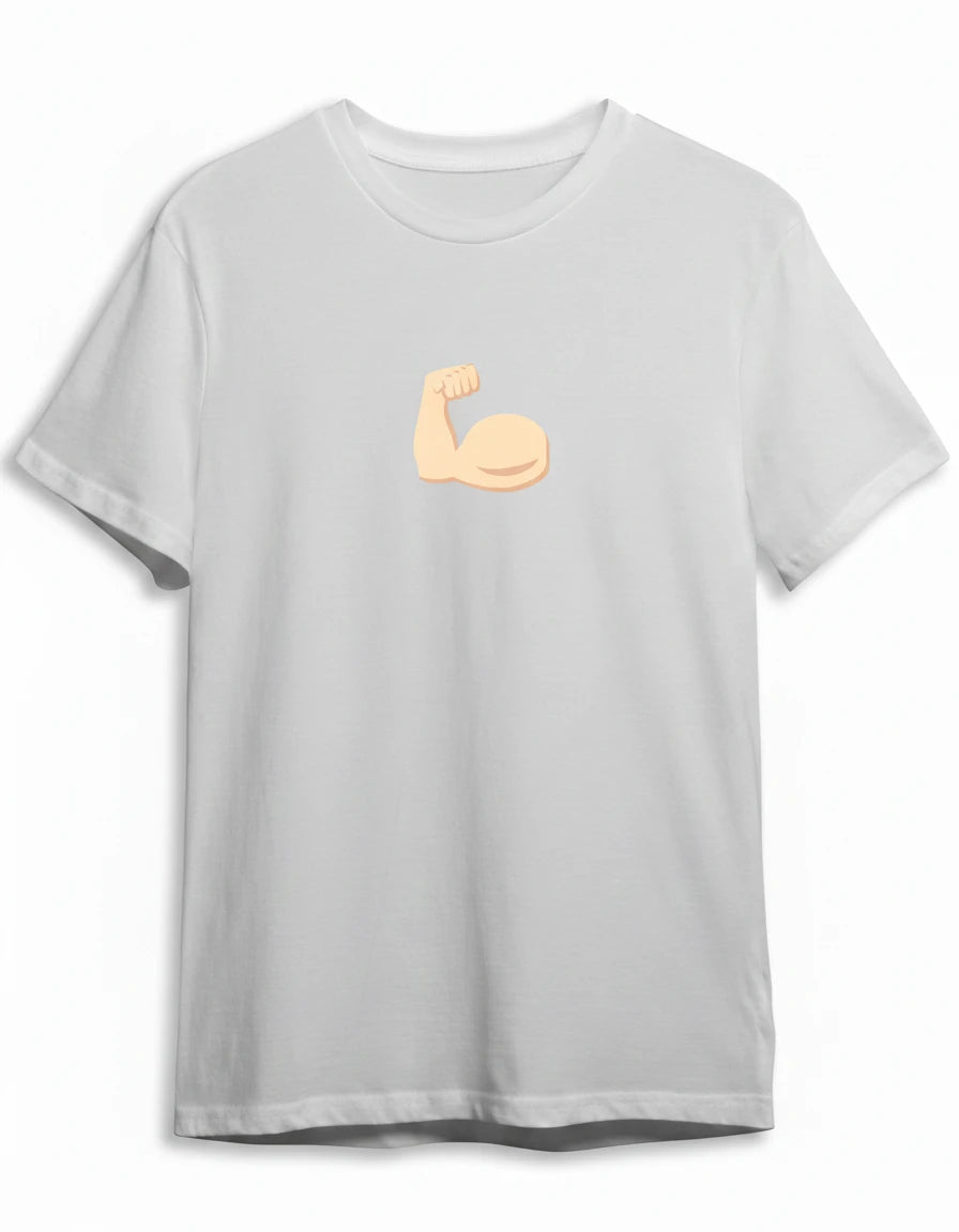Biceps Emoji Shirt in BICEPS mit Weiss Druck