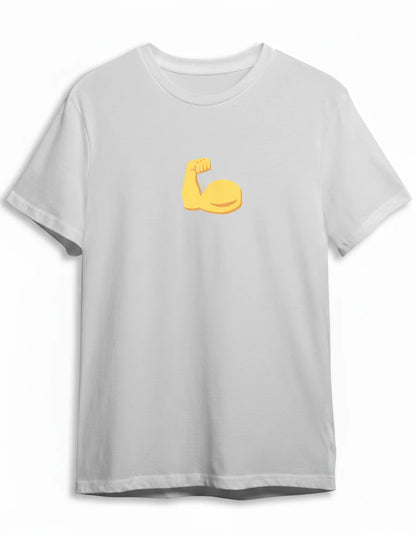 Biceps Emoji Shirt in BICEPS mit Weiss Druck