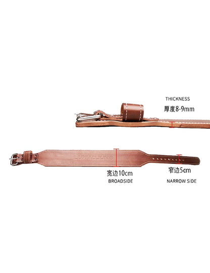 LUXIAJOUN Leather Weightlifting Belt