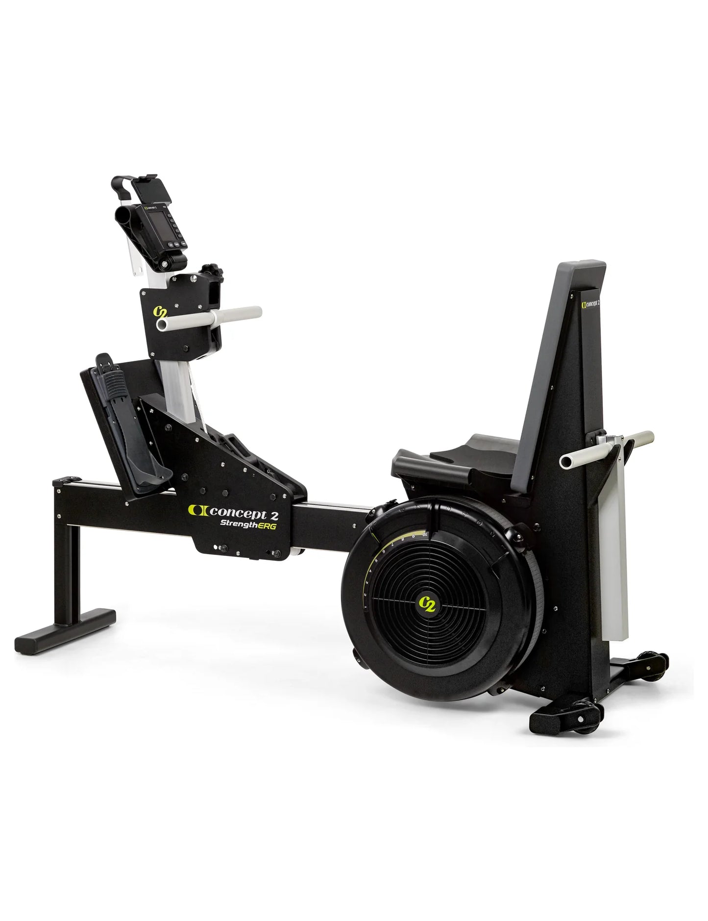 Concept2 StrengthErg – Krafttrainingsgerät mit Luftwiderstand-Schwungrad und PM5-Monitor, Schrägansicht