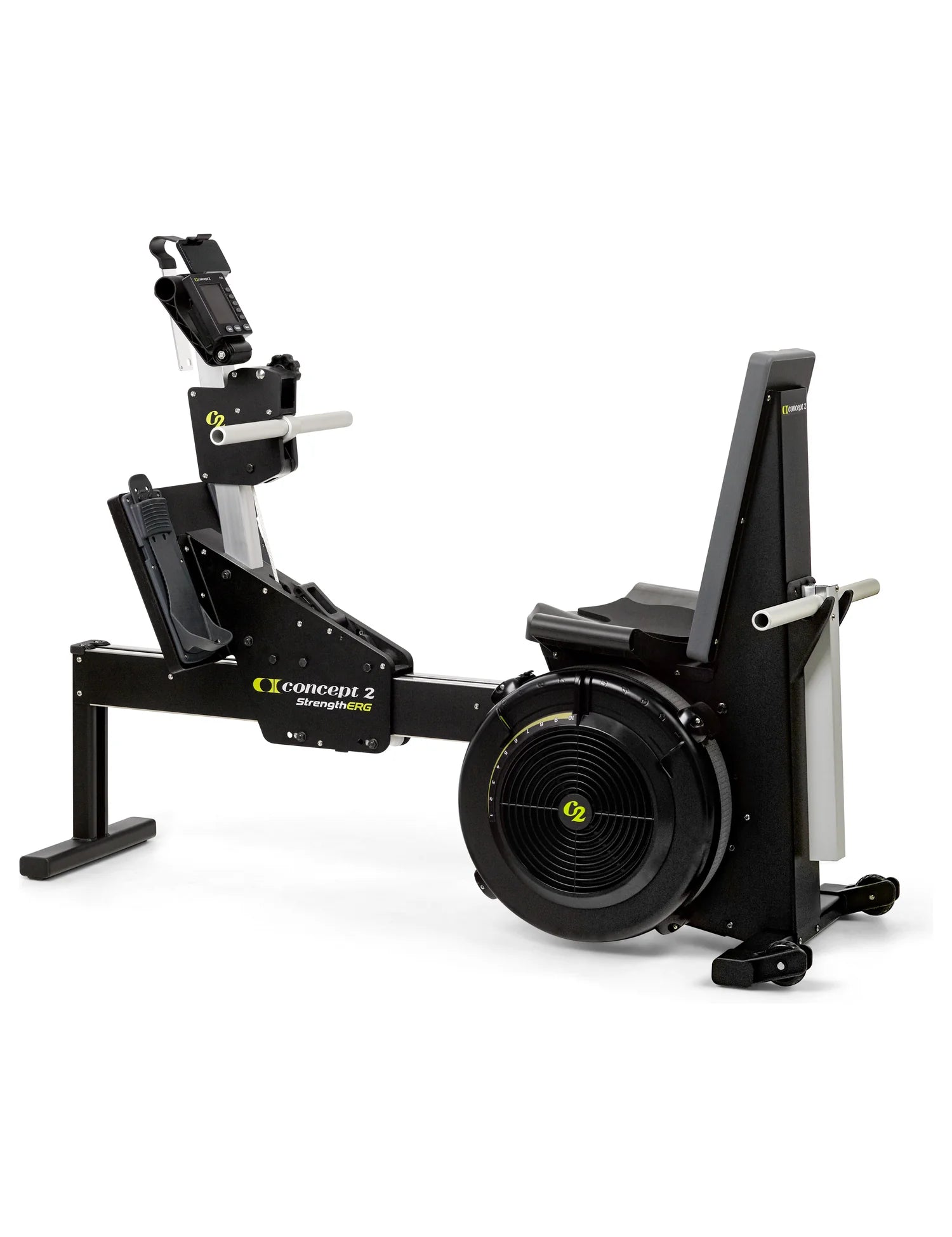 Concept2 StrengthErg – Krafttrainingsgerät mit Luftwiderstand-Schwungrad und PM5-Monitor, Schrägansicht