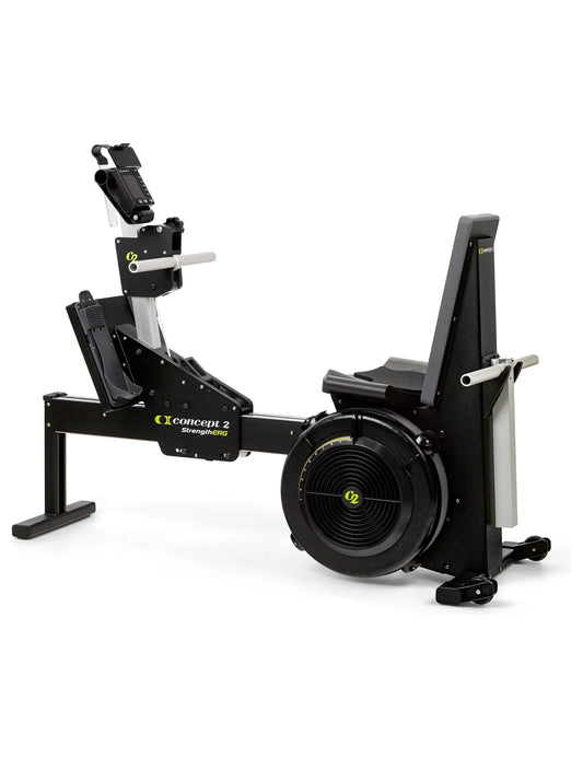 Concept2 StrengthErg – Krafttrainingsgerät mit Luftwiderstand-Schwungrad und PM5-Monitor, Schrägansicht