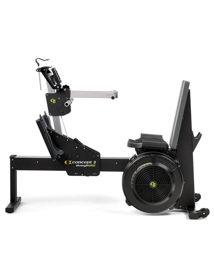 Concept2 StrengthErg – Seitenansicht mit PM5-Monitor, Schwungrad und Sitz, Krafttrainingsgerät von Concept2