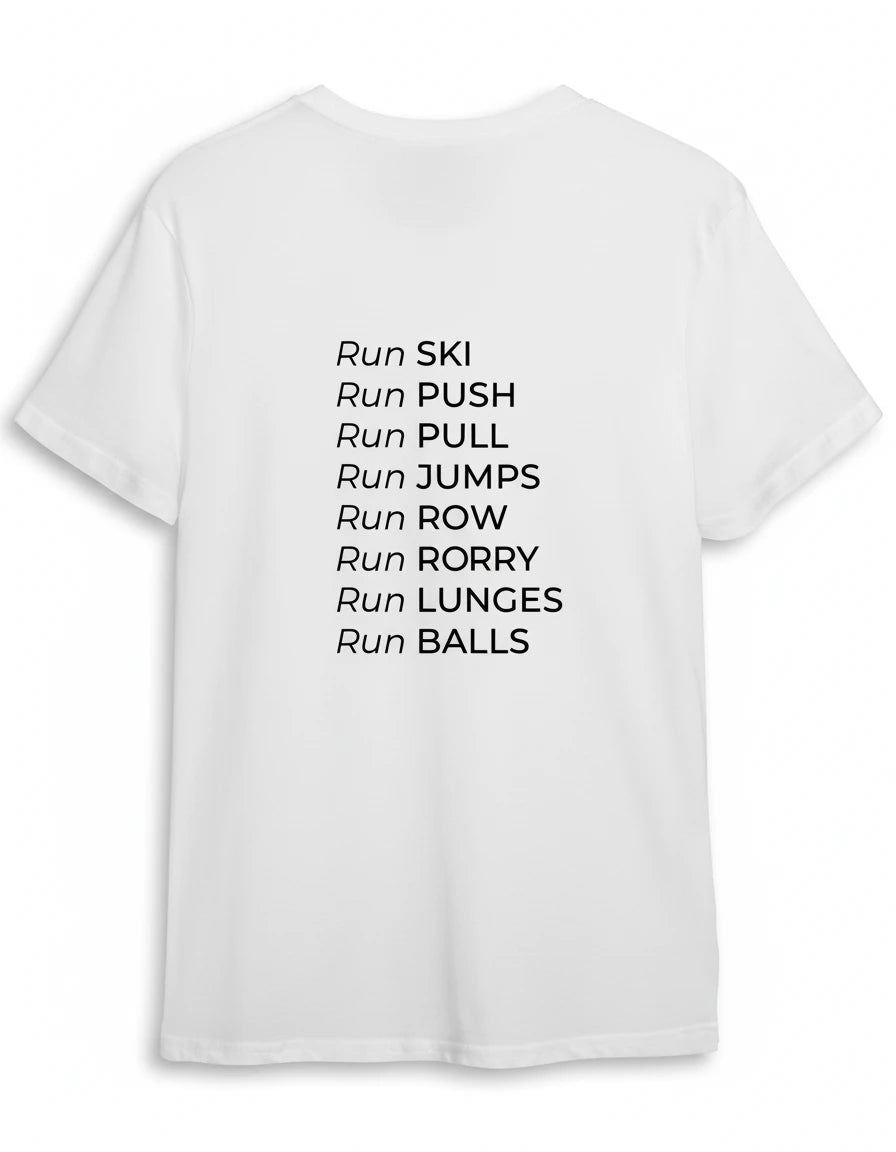 HYROX Movements Shirt in Weiss mit Schwarz Druck