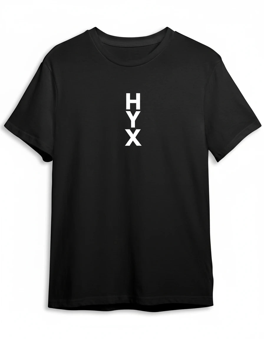 HYX Shirt in Schwarz mit Weiss Druck