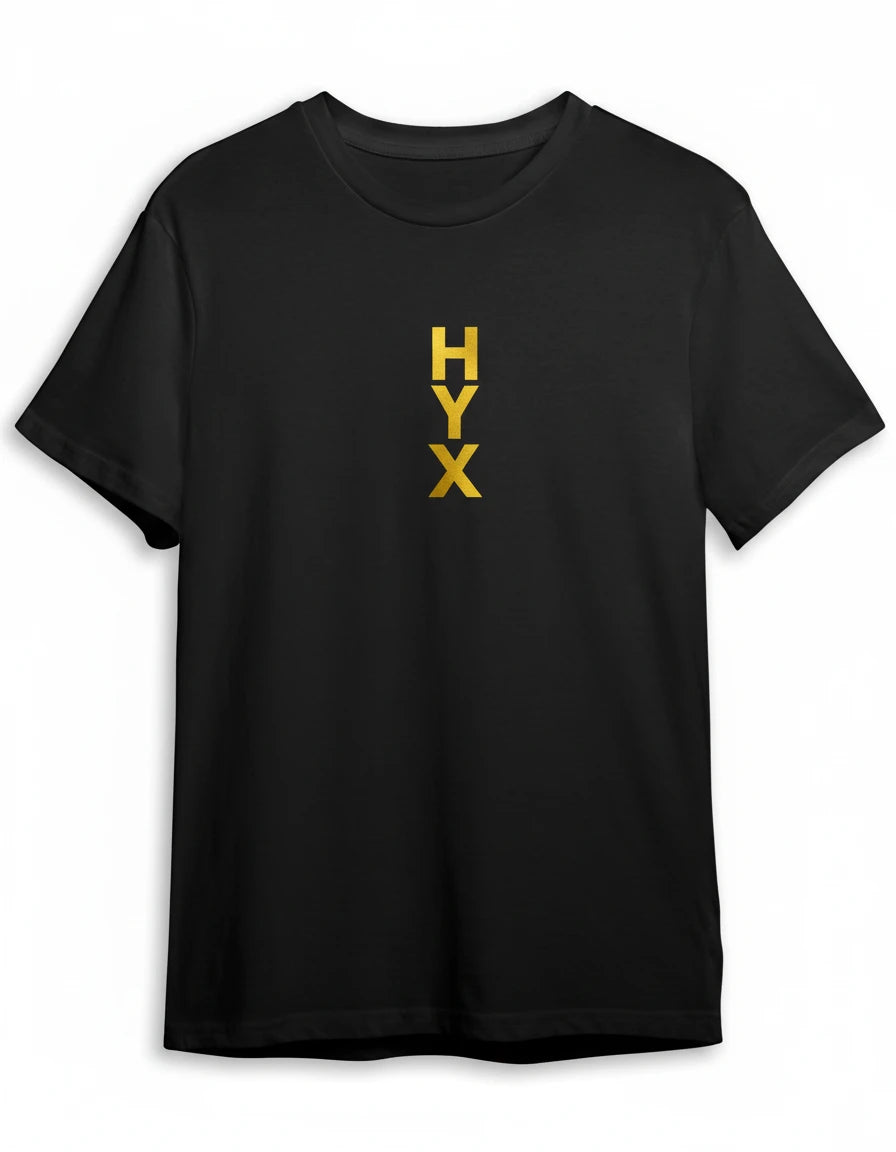 HYX Shirt in Schwarz mit Gelb Druck