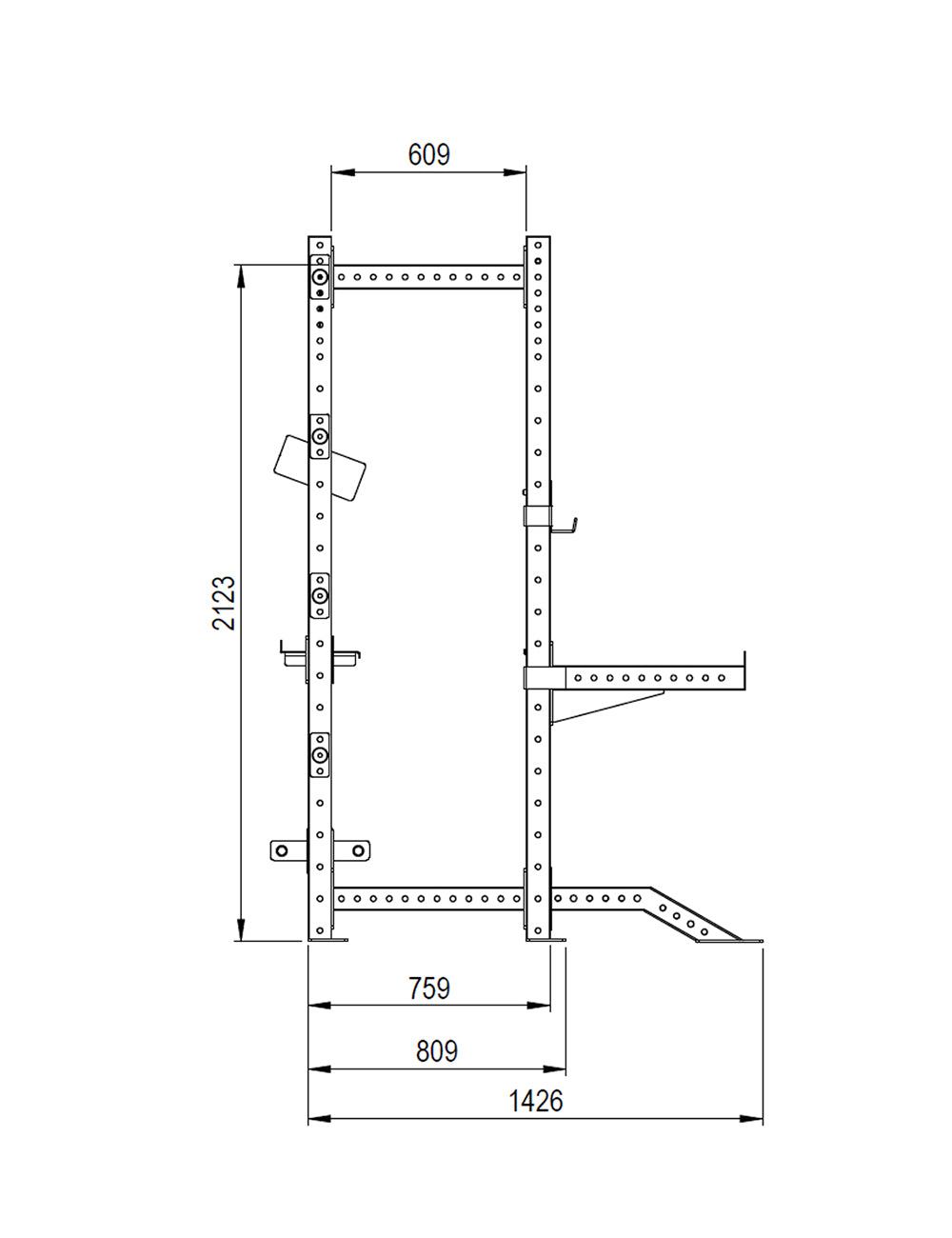 Half Rack mit Storage 2in1