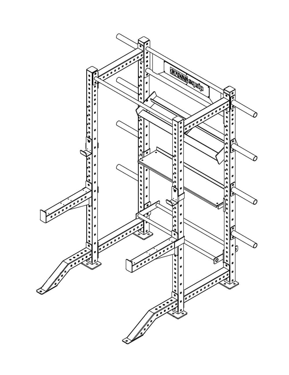 Half Rack mit Storage 2in1