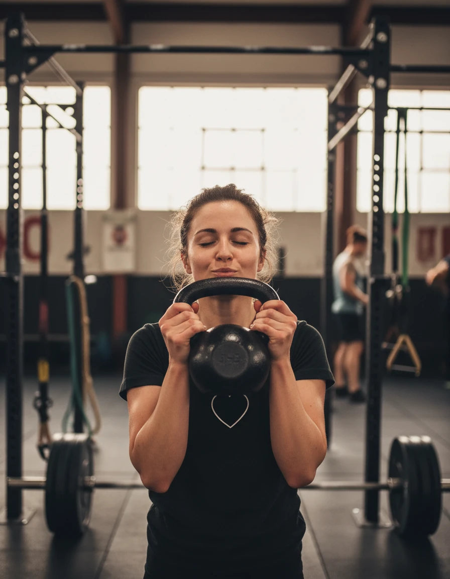 Kettlebell Love Shirt Gross - L Blk Wht Kiss