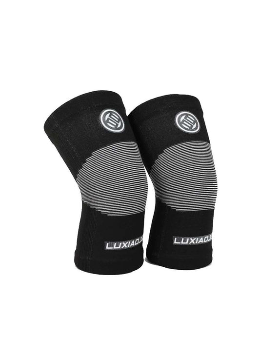 LUXIAJOUN Knee Sleeve Black Striped (Pair)