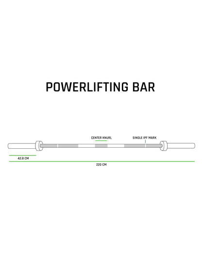 Stainless Steel Powerlifting Bar 20kg