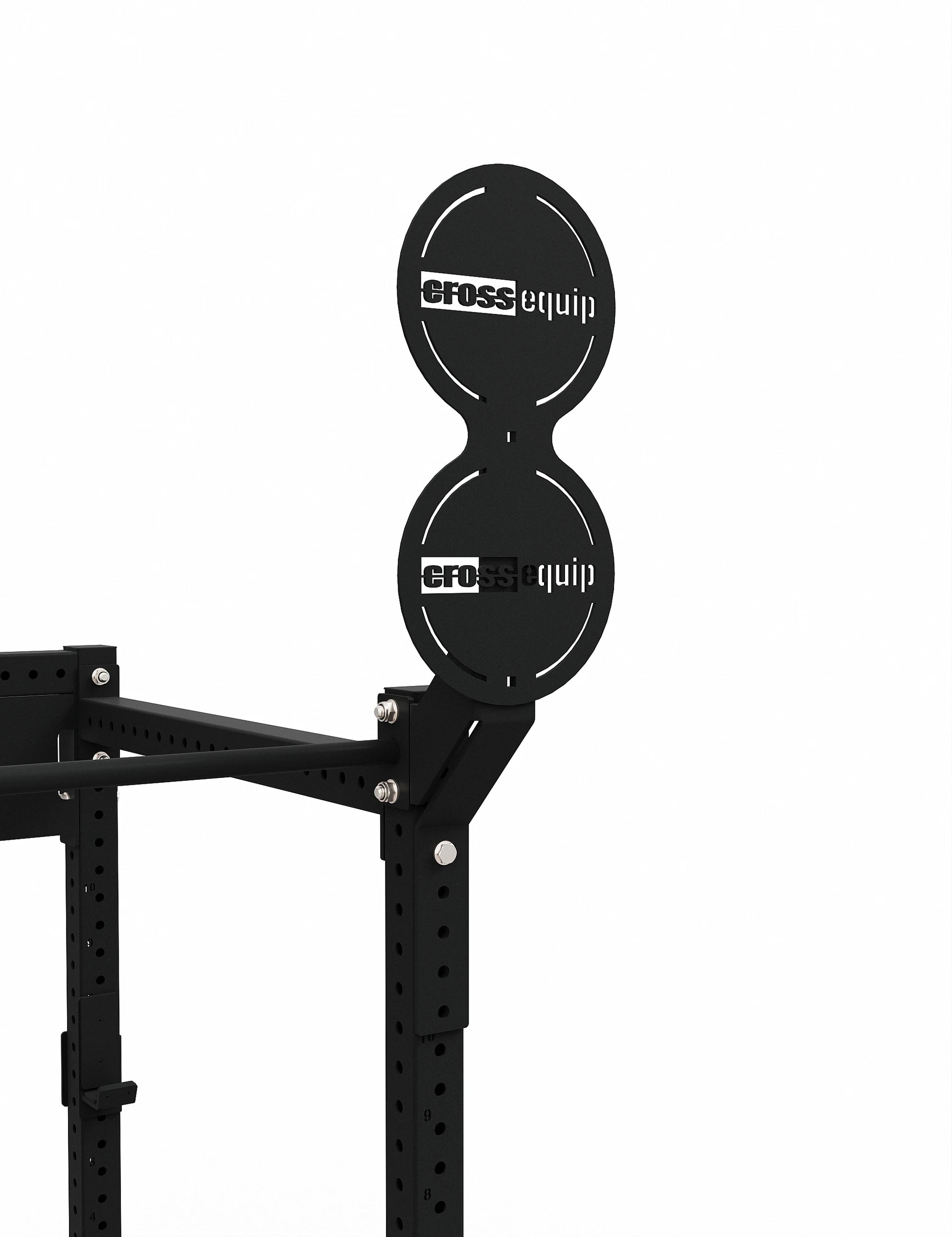 Double Wall Ball Target am Rig montiert – cross equip, 2 Zielhöhen
