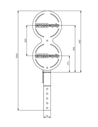 Double Wall Ball Target – Masszeichnung 