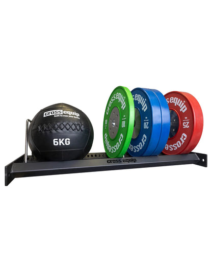 Storage Shelf mit cross equip Plate Separators, sortierte Gewichtsscheiben und Wall Balls