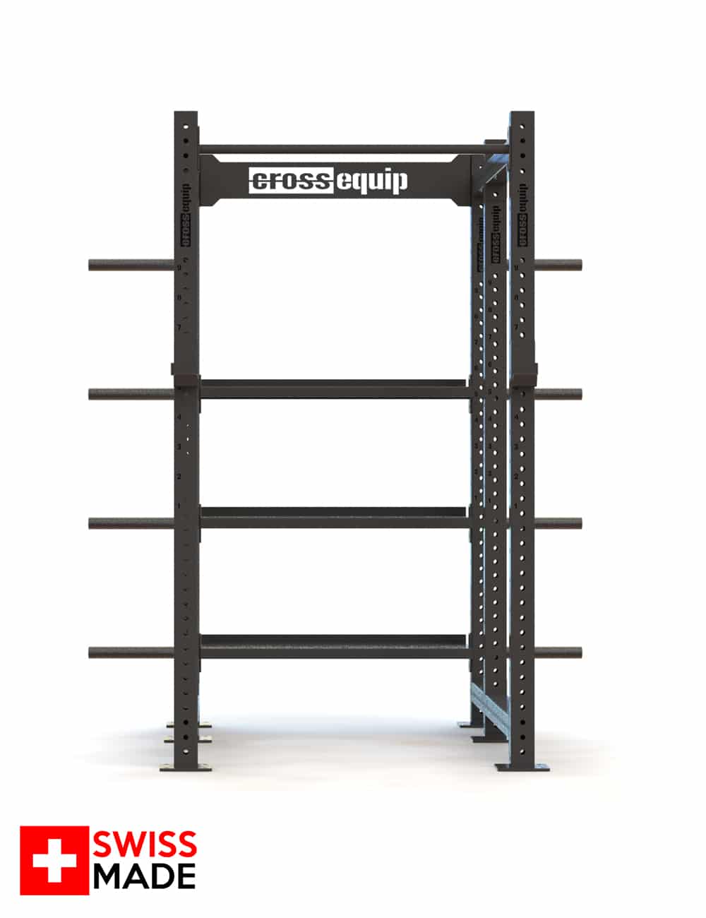 Swiss Power Rack mit Plateholder und Ablagen