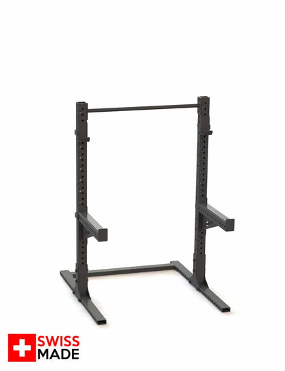 Swiss Squat Stand 179 cm mit Klimmzugstange und Safety Arms