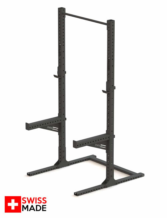 Swiss Squat Stand 254 cm mit Klimmzugstange und Safety Arms