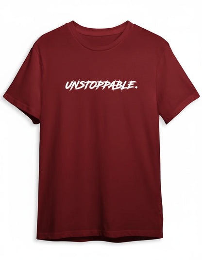 Unstoppable Shirt in Rot mit Weiss Druck
