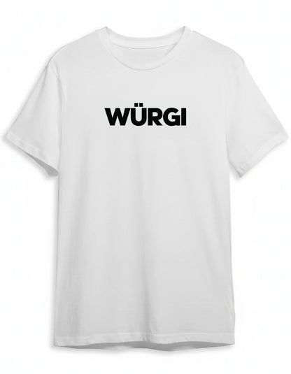 Würgi Shirt in Weiss mit Schwarz Druck