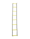 Agility Ladder 3.6 m / Koordinationsleiter von cross equip – schwarz-gelb mit 8 verschiebbaren Sprossen, ausgerollt