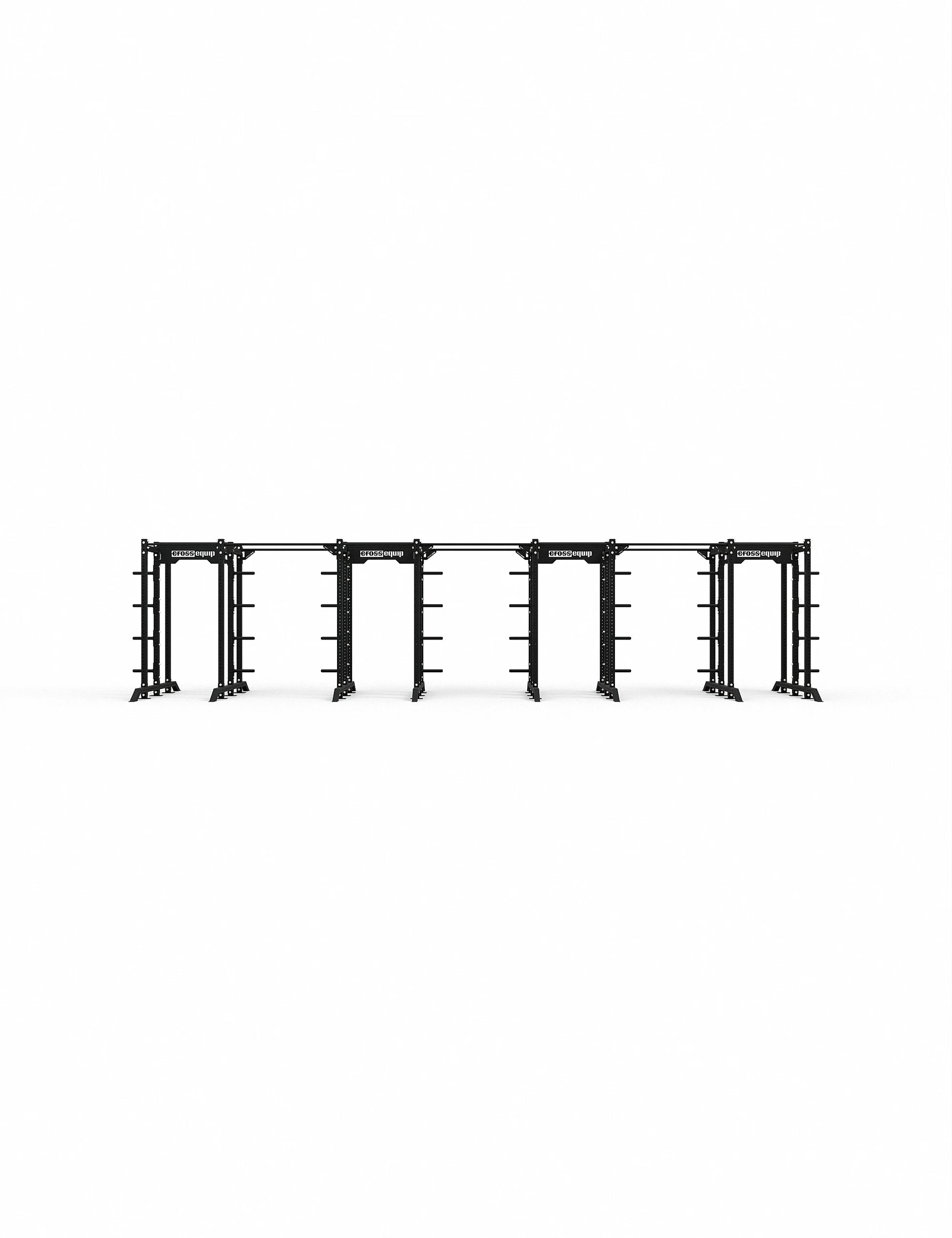 Double Sided Rack 240 Small 4er-Set Frontansicht – CrossFit Rig mit 6 Pull-up Bars