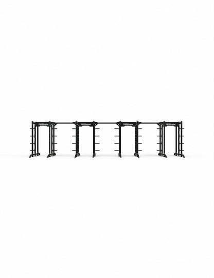 Double Sided Rack 240 Small 4er-Set Frontansicht – CrossFit Rig mit 6 Pull-up Bars