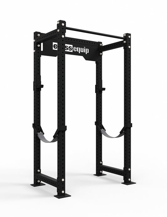 CPR-100 Power Rack Kurz – kompaktes A-Line Power Rack, Frontansicht schräg links