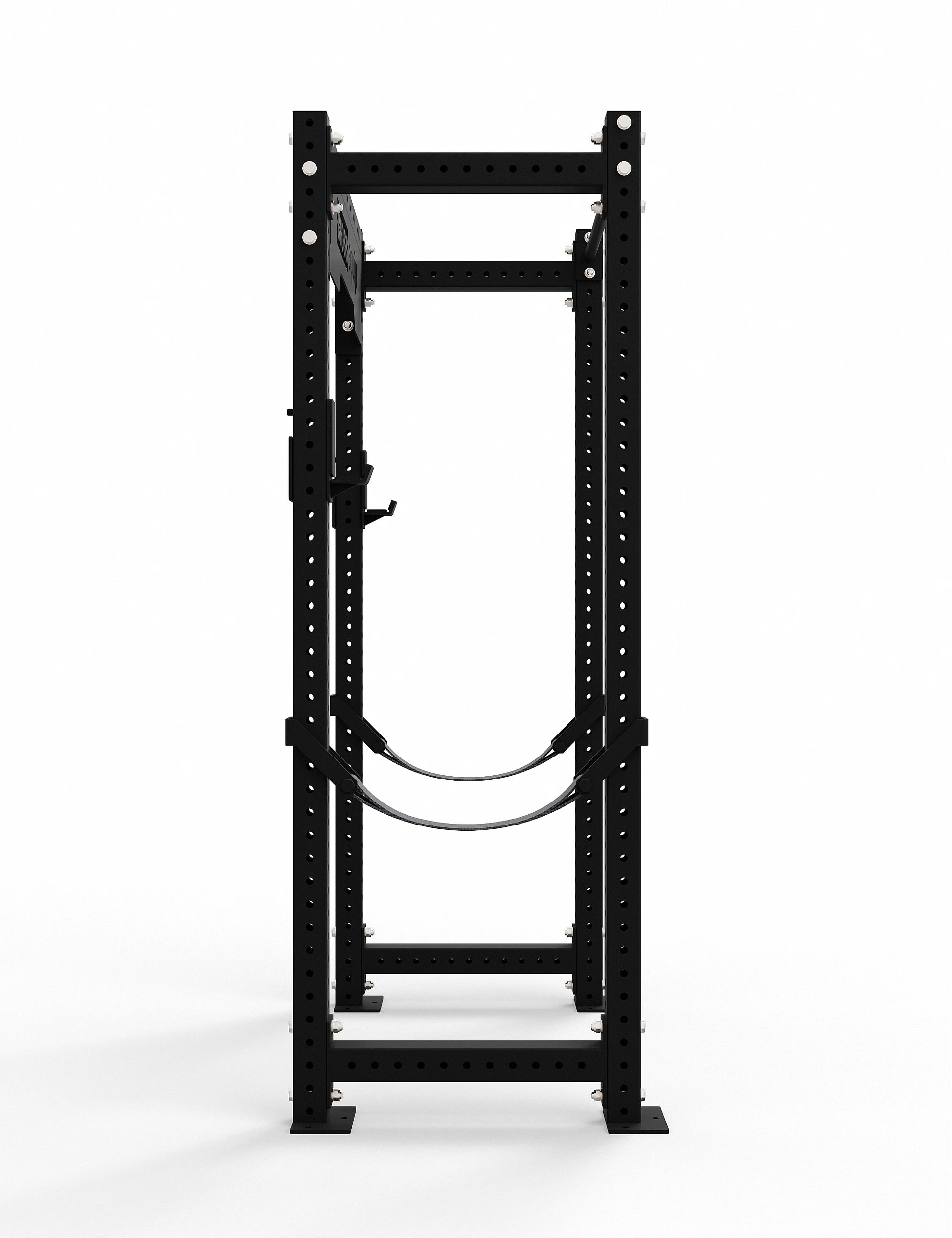 CPR-100 Power Rack Kurz Seitenansicht links – nur 75 cm tief, 3 mm Stahl, A-Line Serie