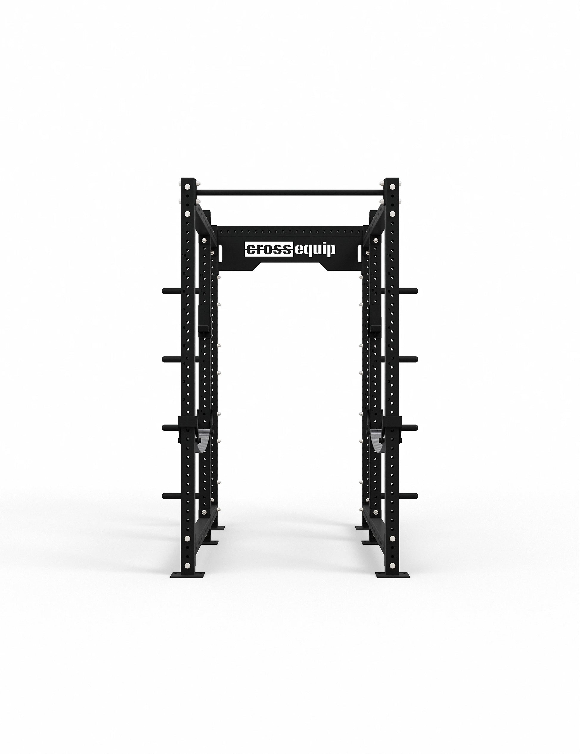 CPR-200 Power Rack Frontansicht – Power Rack mit 8 integrierten Plateholdern für Hantelscheiben