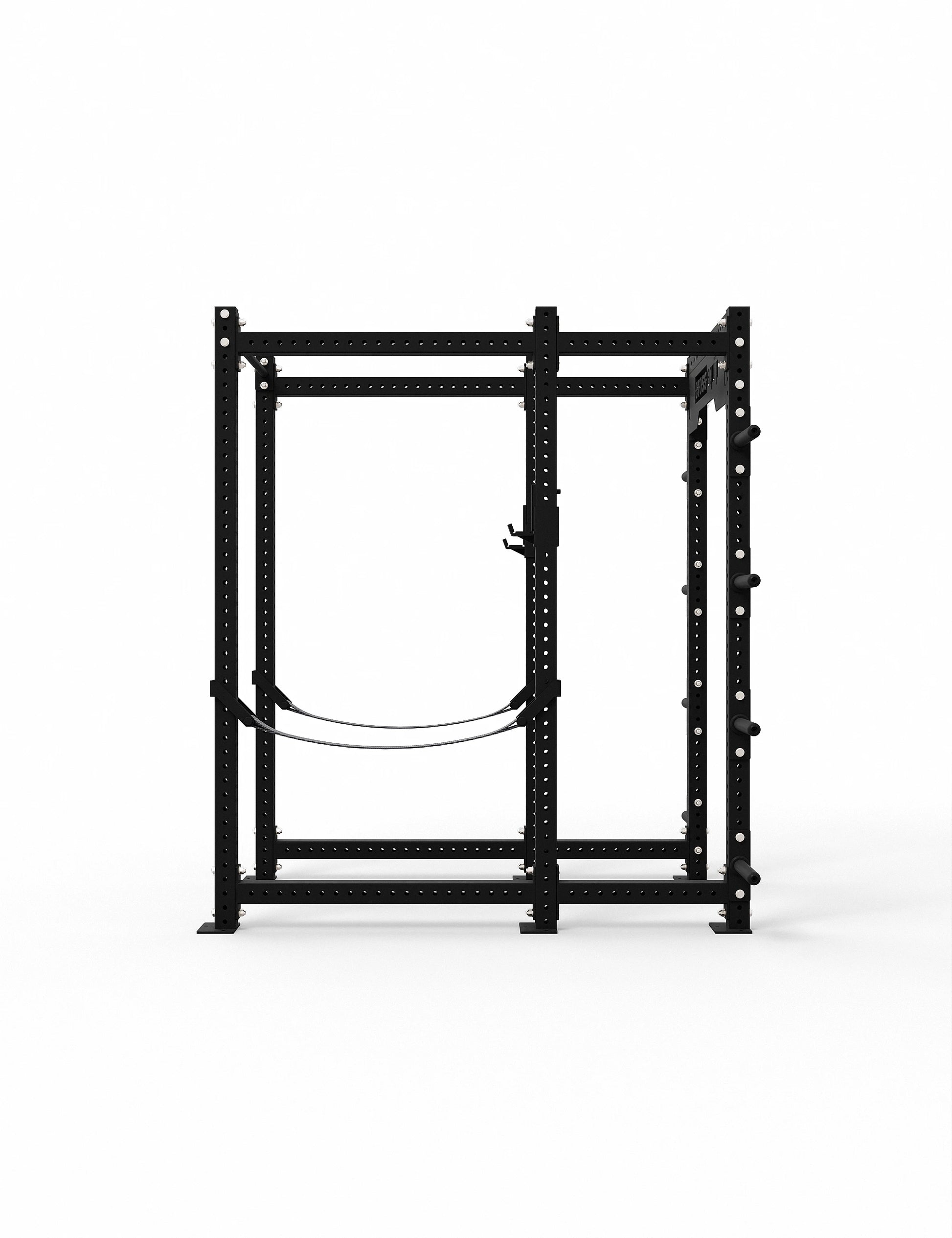 CPR-200 Power Rack Seitenansicht – 8 Plateholder, 189 cm tief, 3 mm Stahl, A-Line Serie