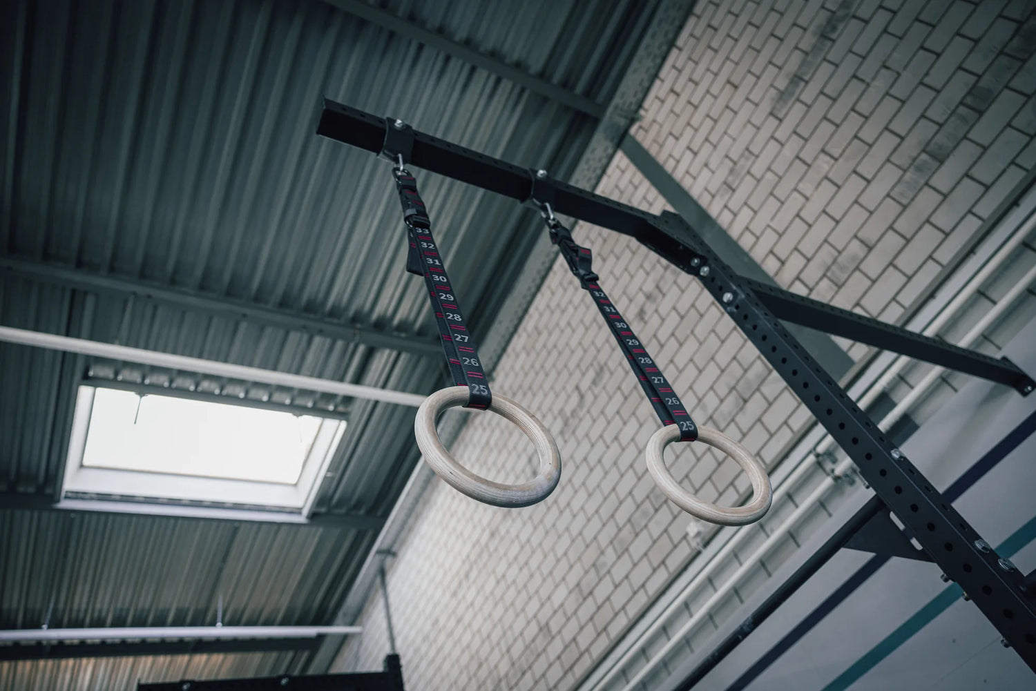 Turnringe am Rig von cross equip in der Trainingshalle von CrossFit Quantum