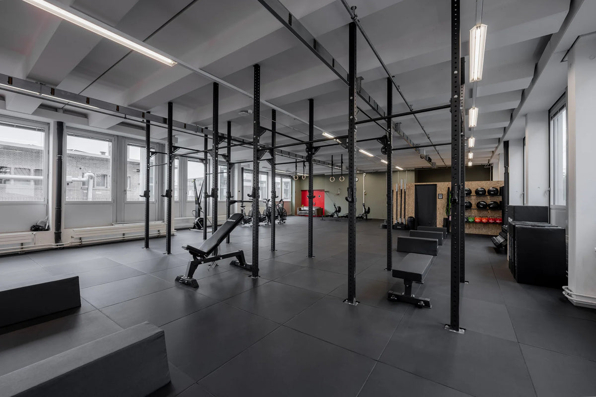 cross equip Rig mit Hantelbänken bei CrossFit Wabern