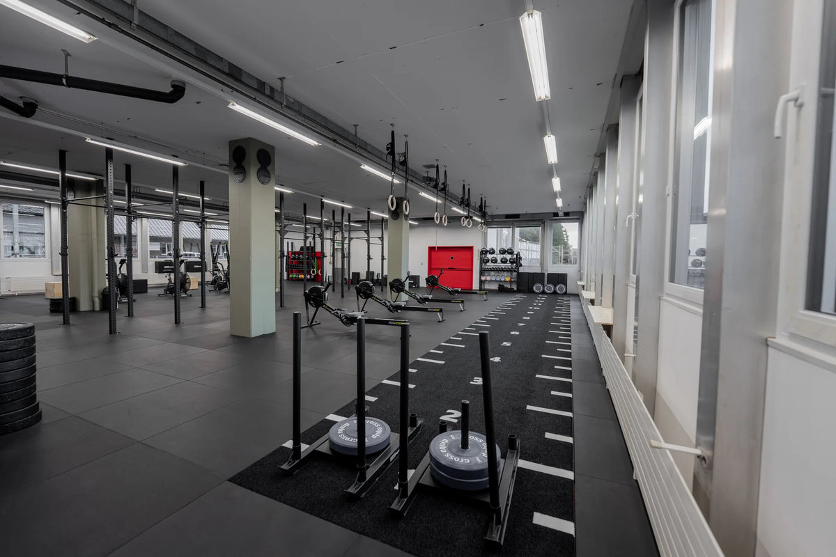 Trainingshalle von CrossFit Wabern, eingerichtet von cross equip