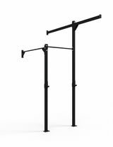 Wallmount Rig HIGH/LOW CWR-1 – CrossFit Wandrig mit Pull-Up Bar und Shrimp Trawler, Ansicht von vorne links