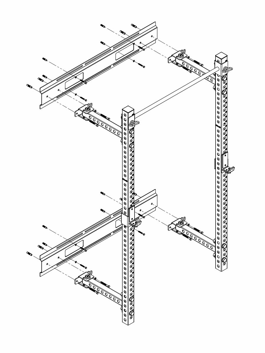 Whellable Rack Mount Faltbares Wand Rack – klappbar & A-Line | cross equip